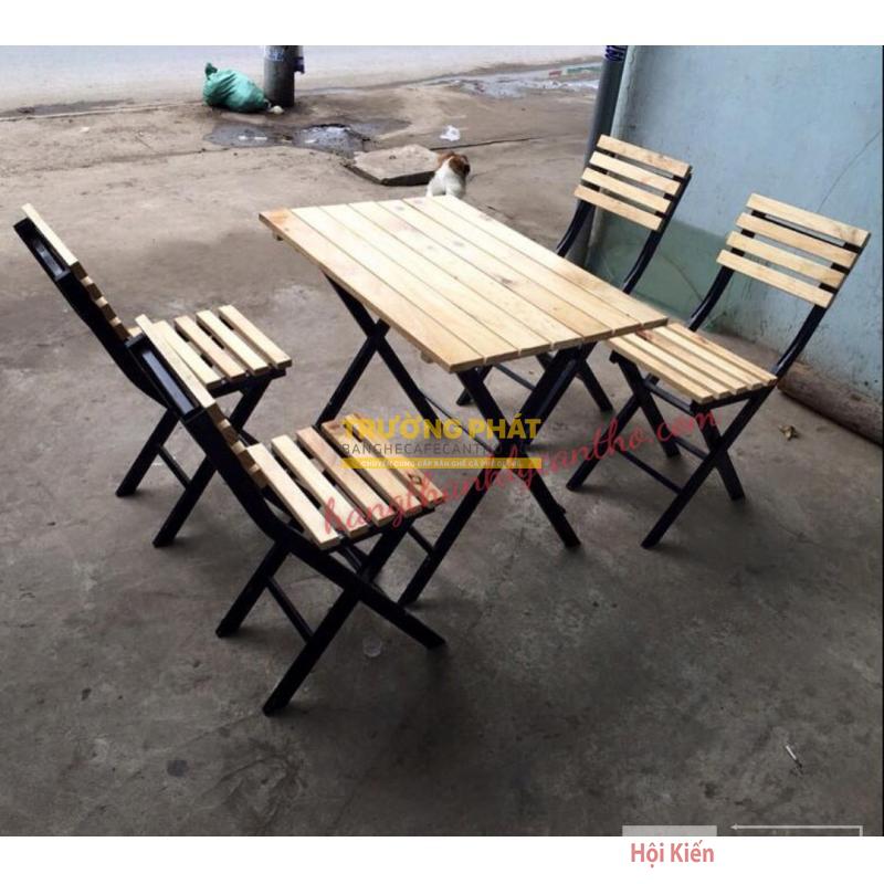 BỘ BÀN 4 GHẾ XẾP CAO - QUÁN NHẬU