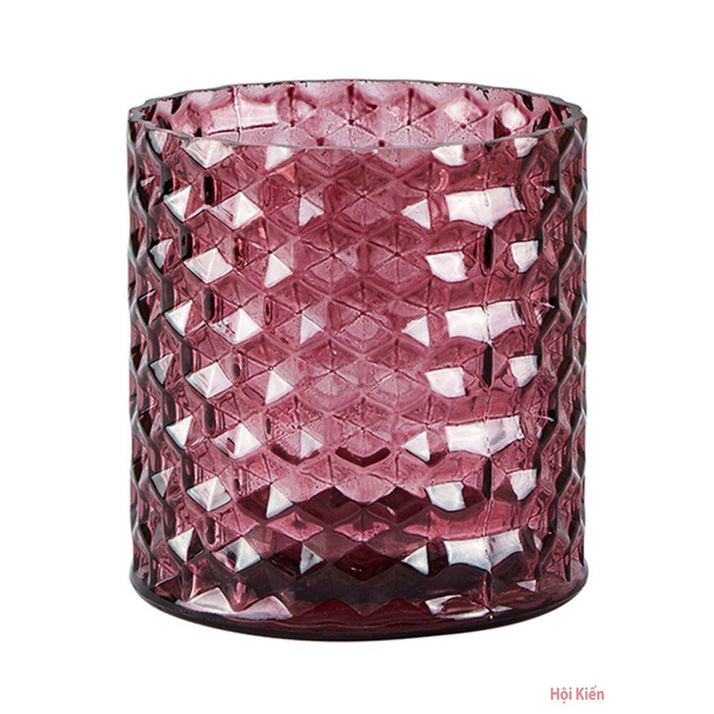 Lọ hoa thuỷ tinh bordeaux H11cm BO162596