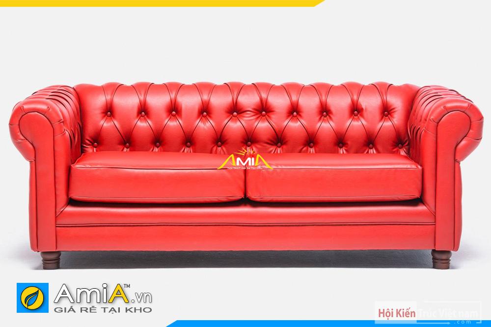 Mẫu ghế sofa da tân cổ điển sang trọng AmiA 20165 (nhiều màu)