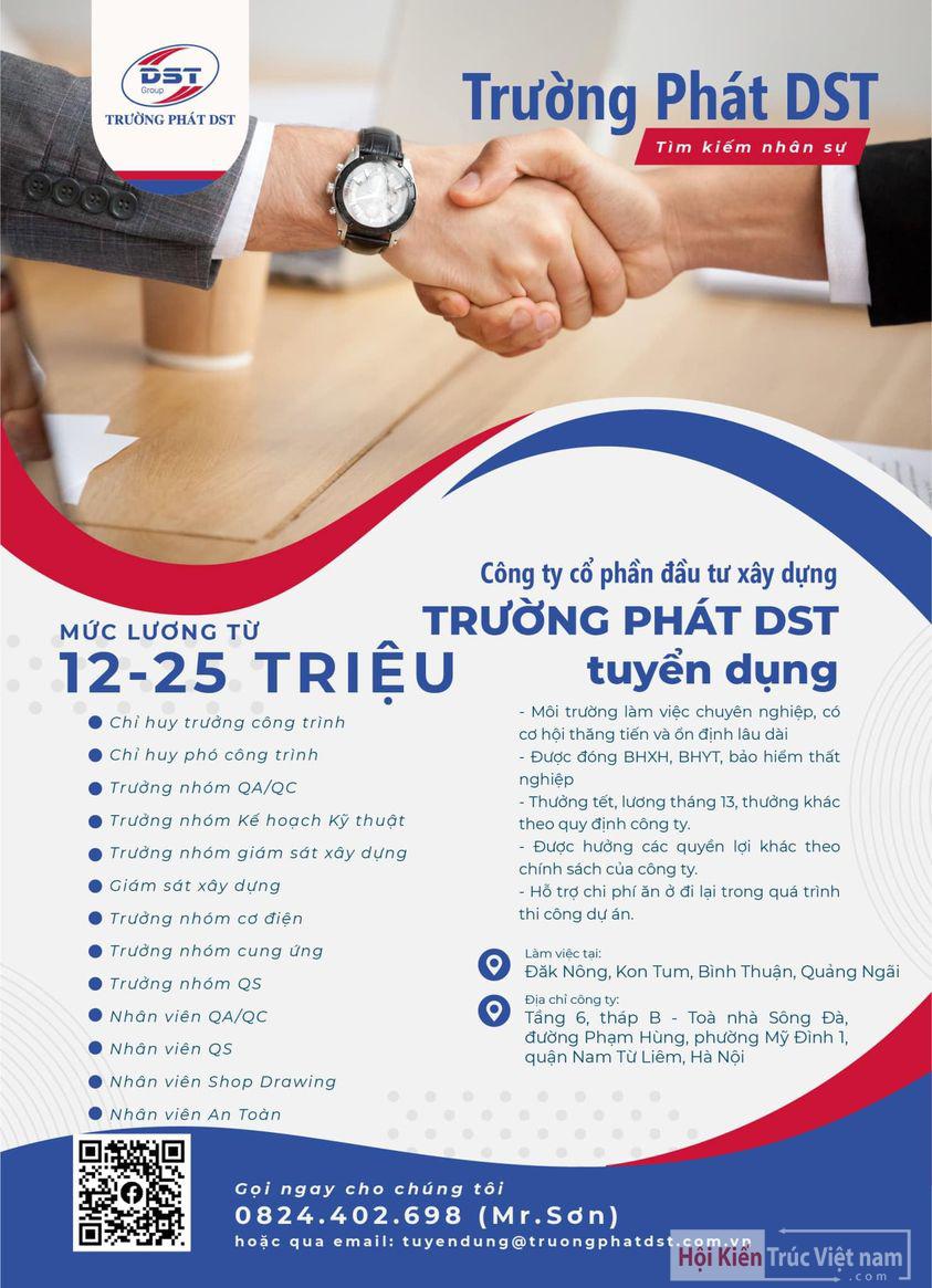 CÔNG TY TRƯỜNG PHÁT DST TÌM KIẾM NHÂN TÀI
