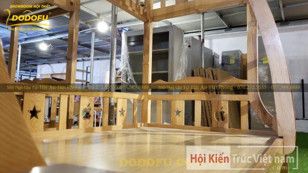 Giường tầng gỗ sồi cao cấp cho bé – GTGS 02