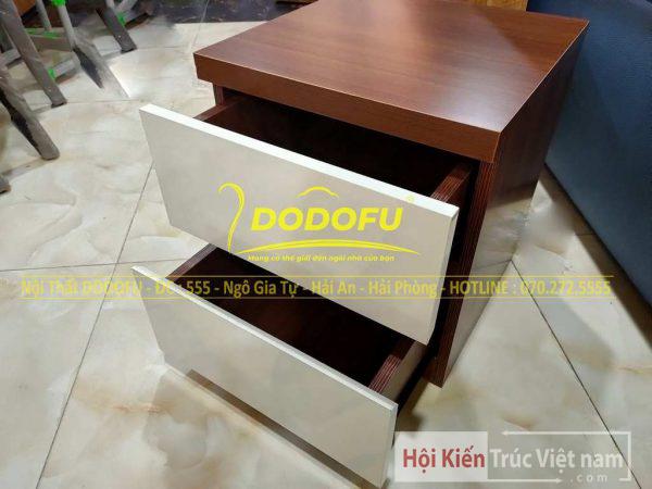 Táp đầu giường gỗ min cao cấp nâu TDGM03