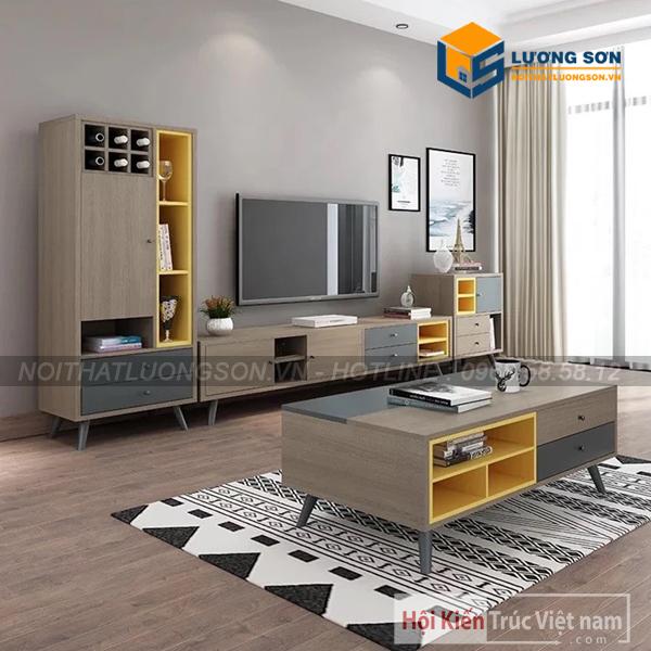KỆ TIVI BẰNG GỖ THIẾT KẾ SANG TRỌNG TIỆN NGHI – KTV20