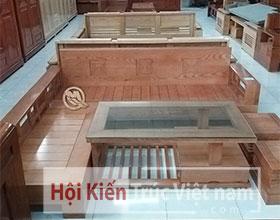 BỘ SOFA GÓC NHỎ GỖ SỒI - SP660