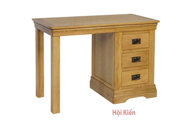 BÀN LÀM VIỆC GỖ SỒI MỸ 3 HỘC KÉO