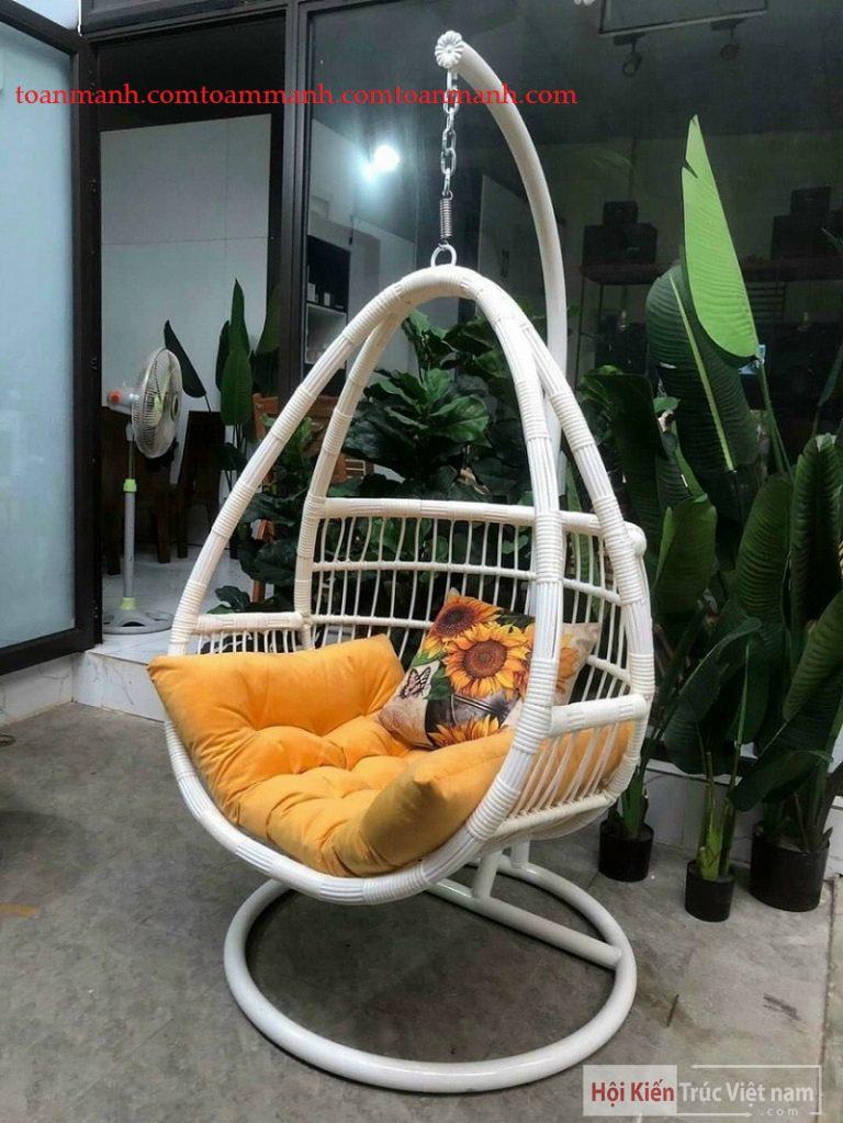 Ghế xích đu giọt nước giả mây GA95